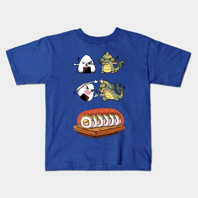 Dragon Roll Fusion Kids T-Shirt by canmui
